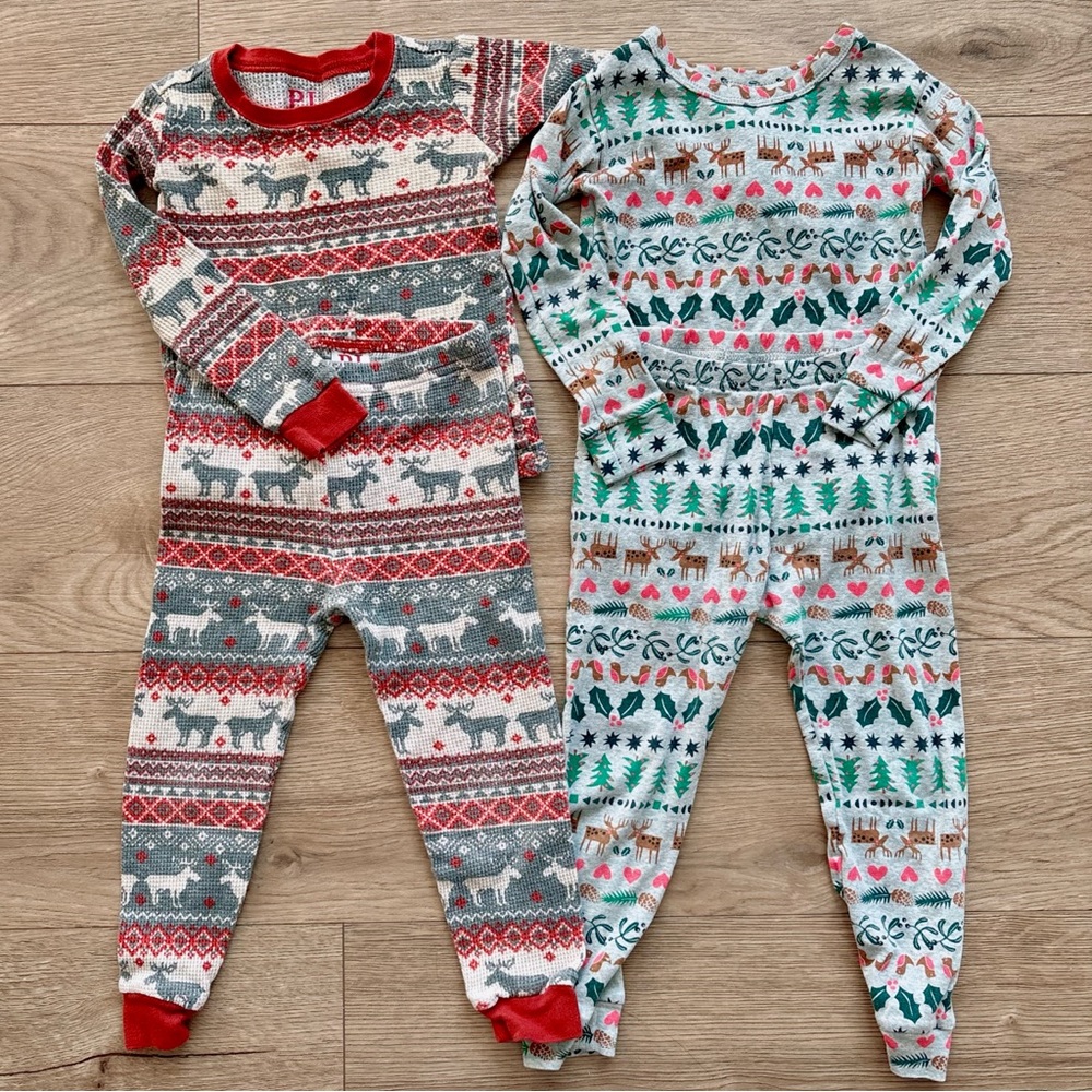 Cozy kids long-sleeve pajama set bundle, baby GAP + PJ Place